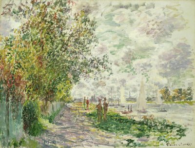 La ribera en Gennevilliers, c.1875 de Claude Monet